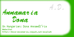 annamaria dona business card